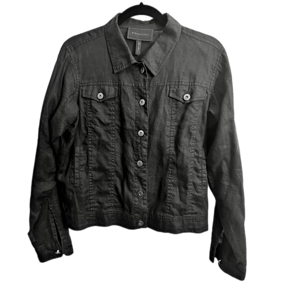 BCBG Max Azria Denim black jacket L - NWT